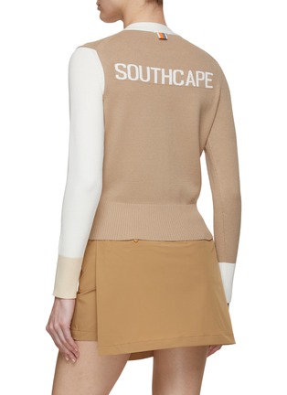 Back View - Click To Enlarge - SOUTHCAPE - Bicolour Logo Knit Cardigan