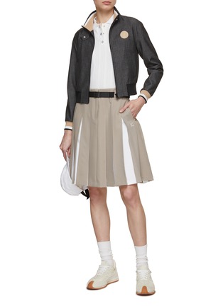 Figure View - Click To Enlarge - SOUTHCAPE - Belted Pleated Skort