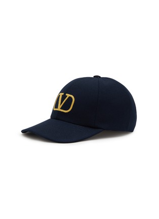 Main View - Click To Enlarge - VALENTINO GARAVANI - Embroidered VLogo Cotton Baseball Hat