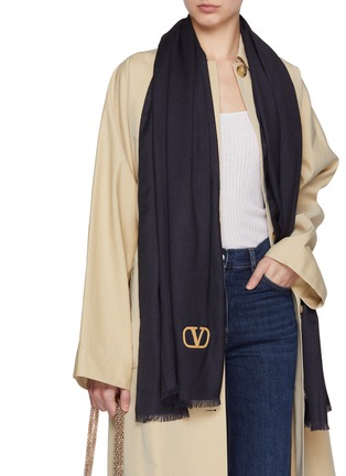 Figure View - Click To Enlarge - VALENTINO GARAVANI - VLogo Signature Cashmere Blend Stole