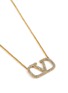 Detail View - Click To Enlarge - VALENTINO GARAVANI - VLogo Signature Strass Brass Necklace