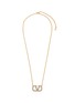 Main View - Click To Enlarge - VALENTINO GARAVANI - VLogo Signature Strass Brass Necklace