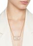 Figure View - Click To Enlarge - VALENTINO GARAVANI - VLogo Signature Strass Brass Necklace