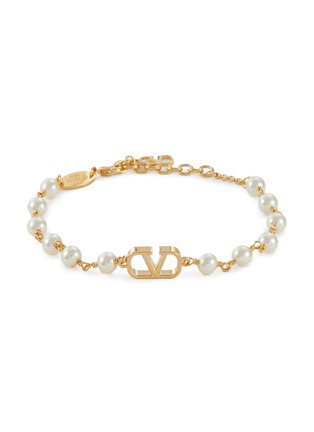 Main View - Click To Enlarge - VALENTINO GARAVANI - VLogo Signature Pearl Brass Bracelet