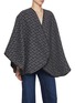 Front View - Click To Enlarge - VALENTINO GARAVANI - Toile Iconographe Wool Cashmere Blend Double Poncho