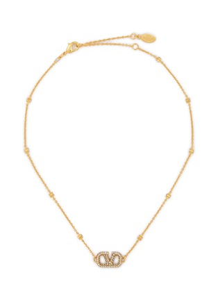 Main View - Click To Enlarge - VALENTINO GARAVANI - VLogo Signature Crystal Necklace