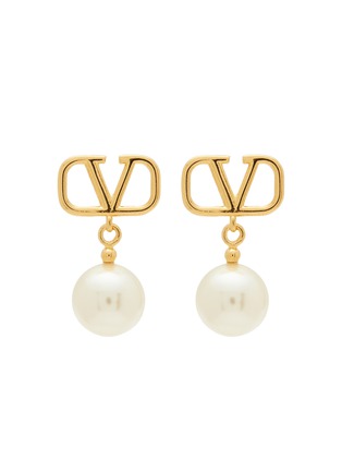 Main View - Click To Enlarge - VALENTINO GARAVANI - VLogo Signature Swarovski Pearl Earrings