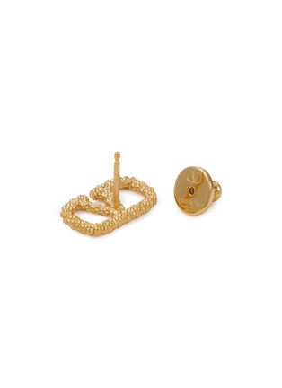 Detail View - Click To Enlarge - VALENTINO GARAVANI - VLogo Signature Grainy Brass Earrings