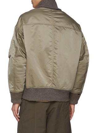 Back View - Click To Enlarge - THE VIRIDI-ANNE - Water Repellent Nylon Bomber Jacket