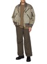 Figure View - Click To Enlarge - THE VIRIDI-ANNE - Water Repellent Nylon Bomber Jacket