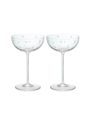 Main View - Click To Enlarge - RICHARD BRENDON - Cocktail Star Cut Coupe Glass — Set Of 2