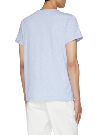 Back View - Click To Enlarge - MAISON LABICHE - Le Poitou Heart Logo Patch Cotton T-shirt