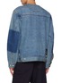 Back View - Click To Enlarge - JIYONGKIM - Draped Pocket Unbleach Elbow Denim Jacket