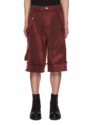 Main View - Click To Enlarge - JIYONGKIM - Sun Bleached Side Strap Cotton Culotte Shorts