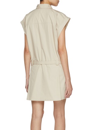 Back View - Click To Enlarge - MO&CO. - Short Sleeve Cargo Cotton Dress