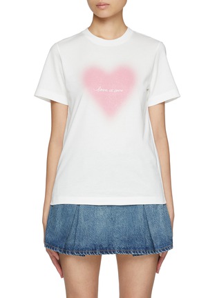 Main View - Click To Enlarge - MO&CO. - Heart Cotton T-shirt