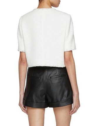 Back View - Click To Enlarge - MO&CO. - Cropped Short Sleeve Jacket