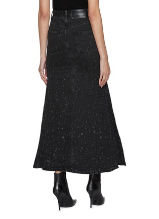 Back View - Click To Enlarge - MO&CO. - Distressed Maxi Denim Skirt