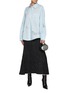 Figure View - Click To Enlarge - MO&CO. - Distressed Maxi Denim Skirt