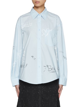 Main View - Click To Enlarge - MO&CO. - Graffiti Print Shirt