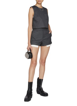 Figure View - Click To Enlarge - MO&CO. - Layered Sleeveless Cropped Top