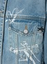  - MO&CO. - Graffiti Print Medium Washed Denim Jacket