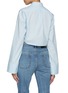 Back View - Click To Enlarge - MO&CO. - Wraped Effect Cropped Cotton Shirt