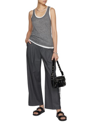 Figure View - Click To Enlarge - MO&CO. - Wide Leg Suiting Pants