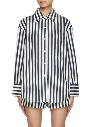 Main View - Click To Enlarge - MO&CO. - Striped Cotton Shirt