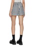 Back View - Click To Enlarge - MO&CO. - Striped Cotton Shorts