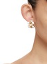 Figure View - Click To Enlarge - GOOSSENS - Agate Gold-Toned Clover Earrings