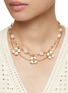 Figure View - Click To Enlarge - GOOSSENS - Agate Gold-Toned Clover Necklace