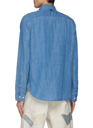 Back View - Click To Enlarge - RAG & BONE - Finch Cotton Linen Denim Shirt