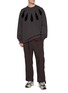 Figure View - Click To Enlarge - SONG FOR THE MUTE - Jester Oversized Print Cotton Sweater