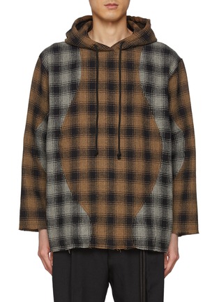 Main View - Click To Enlarge - SONG FOR THE MUTE - Tartan Checkered Hoodie