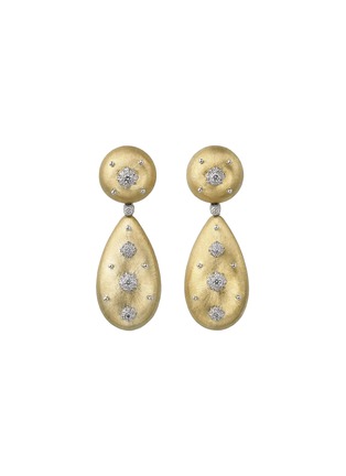 Main View - Click To Enlarge - BUCCELLATI - Macri 18K Yellow White Gold Diamond Earrings