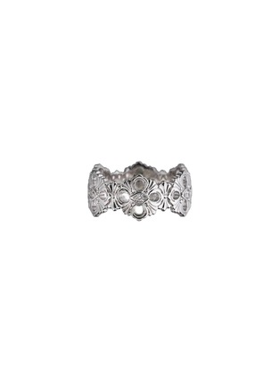 Main View - Click To Enlarge - BUCCELLATI - Elernellw Opera 18K White Gold Diamond Ring — Size 520