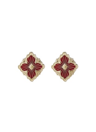 Main View - Click To Enlarge - BUCCELLATI - Opera Tulle 18K Gold Red Enamel Earrings