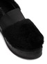Detail View - Click To Enlarge - OPENING CEREMONY - Elastic shearling platform skate slip-ons