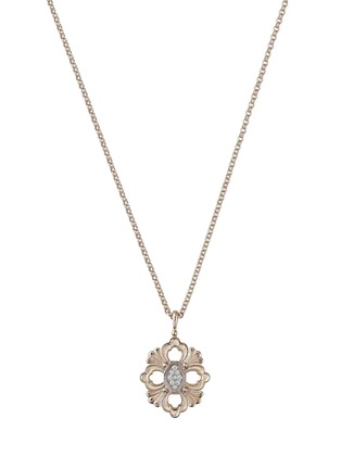 Main View - Click To Enlarge - BUCCELLATI - Opera 18k Pink & White Gold Diamond Pendant
