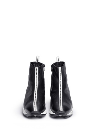 Figure View - Click To Enlarge - OPENING CEREMONY - Logo leather ankle sneaker boots