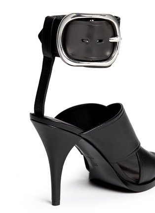 Detail View - Click To Enlarge - ALEXANDER WANG - 'Evelin' buckle cuff leather sandals