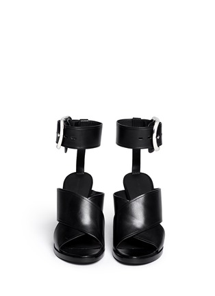 Figure View - Click To Enlarge - ALEXANDER WANG - 'Evelin' buckle cuff leather sandals