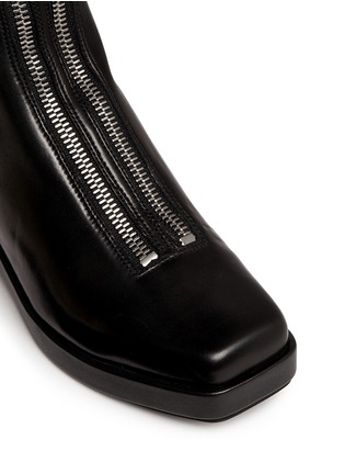 Detail View - Click To Enlarge - ALEXANDER WANG - 'Federica High' double zip leather boots