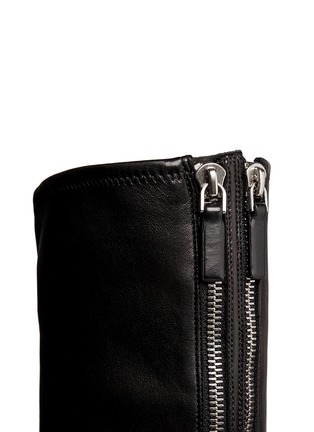 Detail View - Click To Enlarge - ALEXANDER WANG - 'Federica High' double zip leather boots