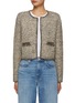 Main View - Click To Enlarge - CRUSH COLLECTION - Fancy Bouclé Placket Jacket