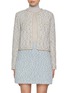 Main View - Click To Enlarge - CRUSH COLLECTION - Fancy Bouclé Placket Jacket