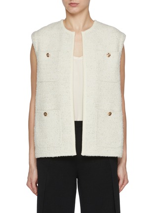 Main View - Click To Enlarge - CRUSH COLLECTION - Fancy Bouclé Gilet