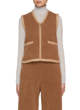 Main View - Click To Enlarge - CRUSH COLLECTION - Teddy Bouclé Knit Waistcoat