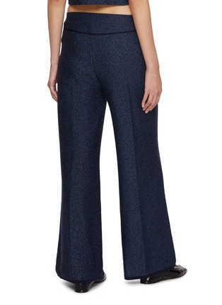 Back View - Click To Enlarge - CRUSH COLLECTION - Denim-look Wide Leg Flared Trousers